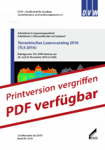 DVW-Schriftenreihe Band 85: Terrestrisches Laserscanning 2016 (TLS 2016)