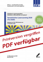 DVW-Schriftenreihe Band 98: Terrestrisches Laserscanning 2020 (TLS 2020) 